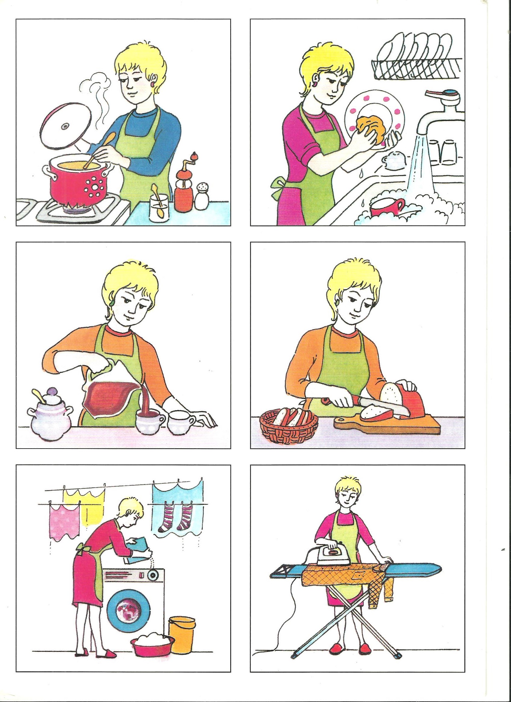 ilustracja prac domowych mamy